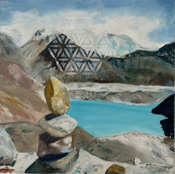 Thubten, oil painting by Jane Stark.